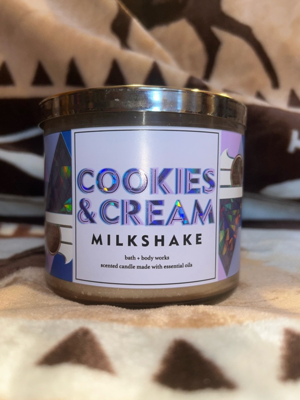 Bath and Body Works Cookies & Cream Milkshake 3 wick
